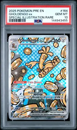 2025 Pokemon Prismatic Evolution Gholdengo EX Special Illustration #164 PSA 10 - Image 1