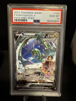 2021 Pokemon SWSH FA Rayquaza V Evolving Skies #194 PSA 10 Gem Mint 💎 - Image 1