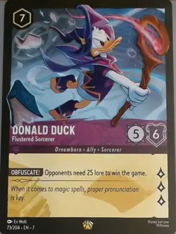 Disney Lorcana Archazia's Island EN-7 Donald Duck 73/204 Regular - Image 1