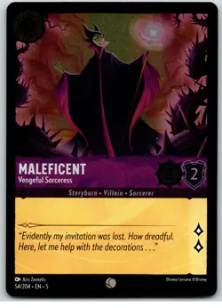 #54 Maleficent - Vengeful Sorceress COLD FOIL Disney Lorcana Shimmering Skies - Image 1
