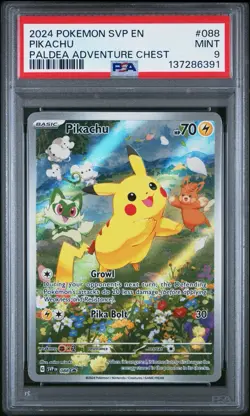 Pokemon Pikachu #088 SV: Scarlet & Violet Promo Holo PSA 9 English 2024 Card - Image 1