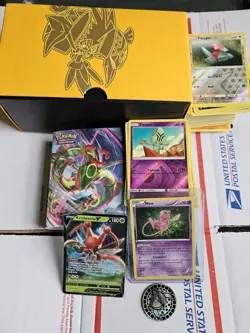 Huge Pokemon Card Lot +350 Modern Mixed Sets Near Mint Mini Binder Mew Rare Holo - Image 1