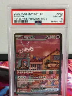 Mew ex 053 Sv: Scarlet & Violet Promo Cards Holo PSA 8 - Image 1