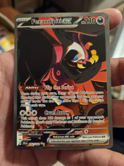Pokemon TCG Shrouded Fable Fezandipiti EX 92/64 Special Illustration Rare Card - Image 1