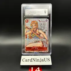 CGC 9 MINT Nami Parallel OP01-016 R 25th Edition ONE PIECE Card Game Japanese 14 - Image 1
