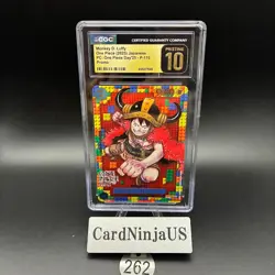 CGC 10 PRISTINE Luffy P-110 Premium Card Collection ONE PIECE DAY 25 Japanese - Image 1