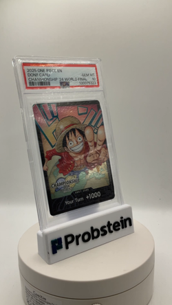 2025 ONE PIECE CARD EN MONKEY D. LUFFY DON CARD PROMO '24 CS WORLD FINAL PSA 10 - Image 2