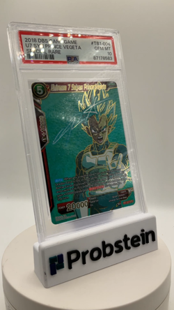 2018 DBS Card Game Special Rare #TB1-004 Universe 7 Saiyan Prince Vegeta PSA 10 - Image 2