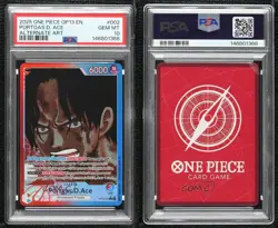 2025 One Piece Card Game: Carrying on His Will OP13 English Portgas D Ace PSA 10 - Image 3