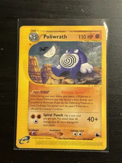 Poliwrath Skyridge Pokemon Card 26/144 Regular Rare - Image 2