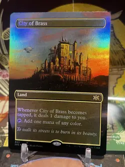 MTG | City of Brass (Borderless Alternate Art) [Double Masters 2022] ✨FOIL✨ - Image 1