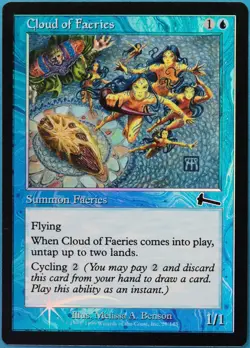Cloud of Faeries FOIL Urza's Legacy NM Blue Common CARD (513833) ABUGames - Image 1