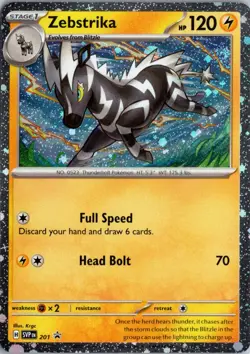 Zebstrika - (Cosmos Holo) Holo Holo Rare SV: Scarlet & Violet Promo Cards 201 NM - Image 1