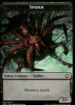 Spider Token 007/019 AFR MTG Magic the Gathering card - Image 1