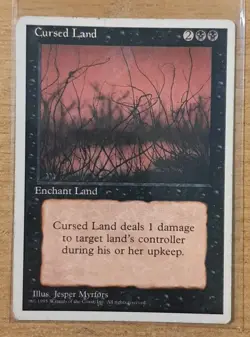 1995 MAGIC THE GATHERING 4TH EDITION CURSED LAND TD25 - Image 1