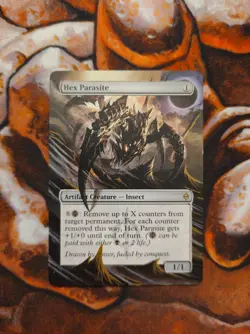 Magic the Gathering Hex Parasite Hand Painted Unique Custom MTG Altered Art - Image 1