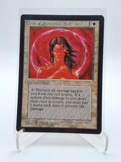 CIRCLE OF PROTECTION: RED 1993 BETA EDITION Magic: The Gathering VINTAGE - Image 1