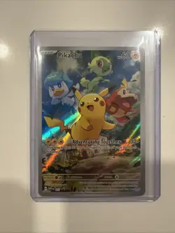 Pokemon Pikachu TCG Full Art Holo Promo Card SVP Black Star #27 - Image 1