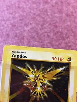 DMG Pokemon TCG Zapdos Base Set Shadowless Holo Rare 16/102 Damaged Scratched - Image 3