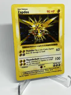 DMG Pokemon TCG Zapdos Base Set Shadowless Holo Rare 16/102 Damaged Scratched - Image 5