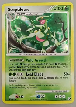 Sceptile 8/106 Great Encounters Holo Rare Pokemon TCG - LP - Image 1