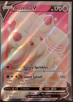 Alcremie V 064/072, Shining Fates, Ultra Rare, NM, Pokemon Tcg - Image 1