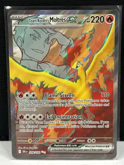 Pokemon TCG Team Rocket's Moltres ex 208/182 Ultra Rare Destined Rivals NM/M - Image 1