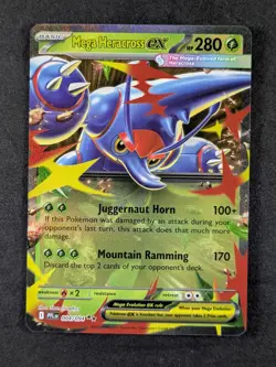 2025 Pokemon MEGA HERACROSS EX #004/094 Phantasmal Flames Double Rare B - Image 1