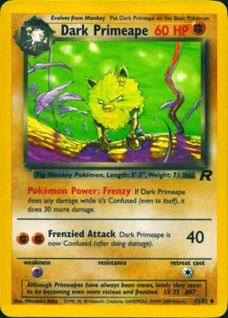 DARK PRIMEAPE 43/82 UNCOMMON TEAM ROCKET POKEMON UNLIMITED MP - Image 1