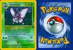VENOMOTH 13/64 HOLO RARE JUNGLE POKEMON UNLIMITED HOLO MP - Image 3