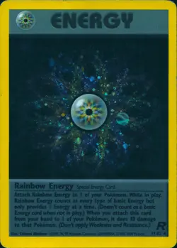 RAINBOW ENERGY 17/82 HOLO RARE TEAM ROCKET POKEMON UNLIMITED HOLO MP - Image 1