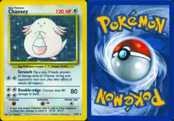 CHANSEY 3/102 HOLO HOLO RARE BASE SET UNLIMITED POKEMON HOLO MP - Image 3