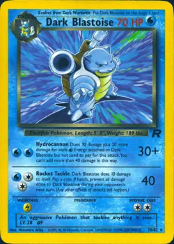 DARK BLASTOISE 20/82 RARE TEAM ROCKET POKEMON UNLIMITED MP - Image 1