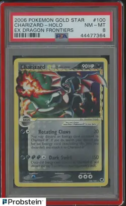 2006 Pokemon Gold Star Ex Dragon Frontiners #100 Charizard Holo PSA 8 NM-MT - Image 1