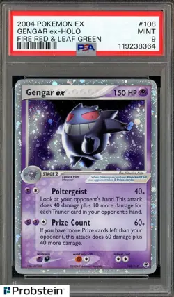 2004 Pokemon Ex Fire Red & Leaf Green #108 Gengar Ex Holo PSA 9 MINT - Image 1