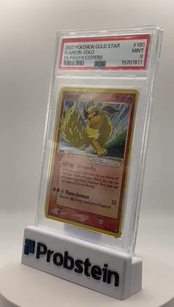 2007 Pokemon Gold Star Ex Power Keepers #100 Flareon Holo PSA 9 MINT - Image 2