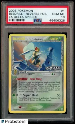 2005 Pokemon EX Delta Species #1 Beedrill Reverse Foil PSA 10 GEM MINT - Image 1