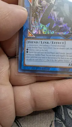 A Bao A Qu, the Lightless Shadow 1st Edition Secret Rare SUDA-EN049 Yu-Gi-Oh! - Image 2