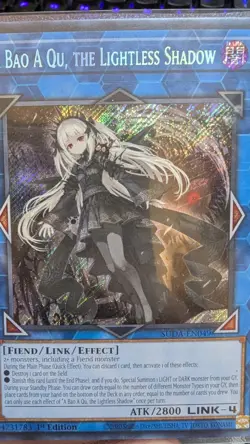 A Bao A Qu, the Lightless Shadow 1st Edition Secret Rare SUDA-EN049 Yu-Gi-Oh! - Image 4