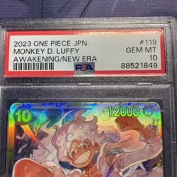 2023 ONE PIECE JPN OP05-AWAKENING OF THE NEW ERA Monkey D. Luffy #119 PSA 10 - Image 3