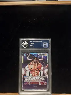 2022 One Piece ST04 Kaido #003 Super Pre-Release SR - KDG 10 MINT - Purple - Image 1