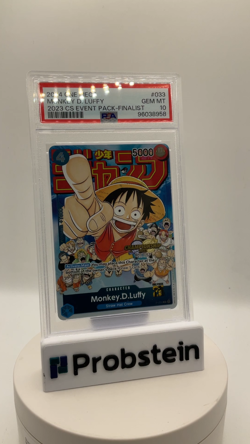 2024 One Piece EN 2023 CS Event Pack Finalist #033 Monkey D. Luffy PSA 10 GEM MT - Image 2