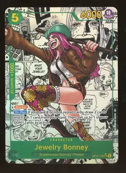 One Piece CCG Jewelry Bonney OP12-118 SEC Manga Alt Art - Image 1