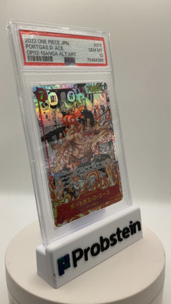 2022 One Piece OP02 Japanese #013 Portgas D. Ace Manga Alternate Art PSA 10 - Image 2