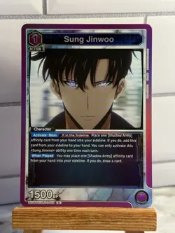 Union Arena Sung Jinwoo Rare Character 1500BP UE17BT/SLG1-019 Solo Leveling EN - Image 1