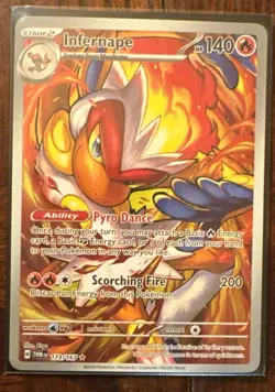 Pokemon TCG Infernape Card Twilight Masquerade Illustration, Rare, 173/167 - Image 1