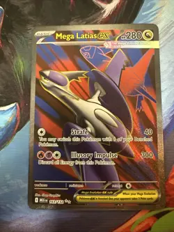 Pokemon Mega Latias EX Holo Ultra Rare Card 163/132 ME01 Mega Evolution - Image 1