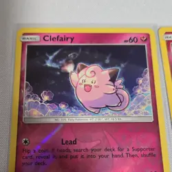 ✨ pink fairy Pokemon TCG Hidden Fates Card Lot Clefairy & Tapu Lele 2x ✨ - Image 2
