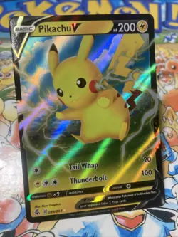 Pikachu V 086/264 Fusion Strike Ultra Rare Holo Pokemon TCG Card NM - Image 2