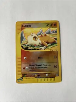 Pokemon TCG Cubone Expedition Base Set Reverse Holo Card 103/165 - MP-HP - Image 1